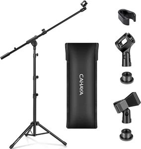 Asta a Giraffa per Microfono Con 2 Diversi Clip Supporto per Microfono Treppiede - Foto 1 di 12