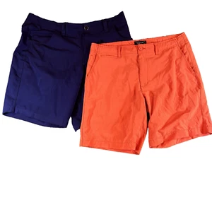 Lote de 2 pantalones cortos de golf elásticos de rendimiento rojo azul para hombre talla 32 - Imagen 1 de 10