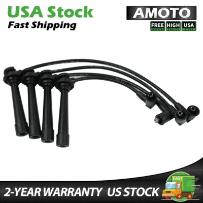 4pcs Spark Plug Wire Set for Kia Rio 2001-2005 L4 1.5L 1.6L Naturally Aspirated Foto 1 de 4