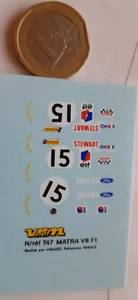 decals decalcomanie déco matra v8 f1 verem 1/43 promo - Imagen 1 de 1