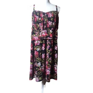 NWOT Torrid Women's Multicolor Floral Party Spaghetti Strap Dress Size 4 - Picture 1 of 18