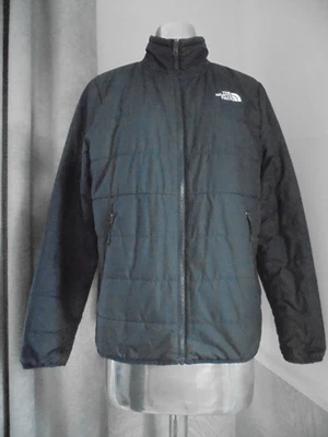 YOUTHS BOYS THE NORTH FACE PADDED JACKET FULL ZIP POCKETS BLUE LOGO SIZE M - Image 1 of 4