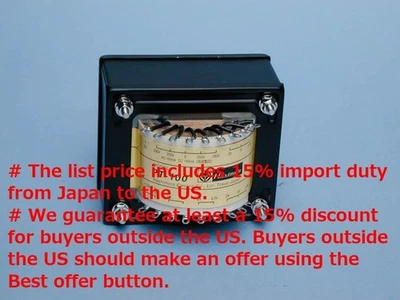 Hashimoto PT-100F (120V) Power Trans 280V-250V-0-250V-280V, 100mAac (Blt to Ordr) Foto 1 de 4