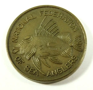 Vintage National Federation Of Sea Anglers Bronze Medal 1973 Blonde Ray - Bild 1 von 6