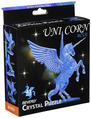 Beverly Crystal 3D Puzzle 486985 Unicorn Blue 43 pcs Plastic Clear Unassembled - Image 1 of 4