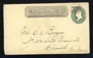 SCOTT U159 1874 3 CENT WASHINGTON COMMERCIAL COVER USED ENTIRE VF! - Picture 1 of 2