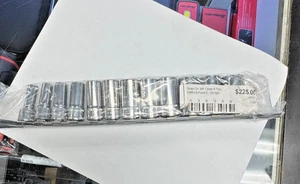 Snap On 12 pc 3/8" Drive 6-Point Metric Flank Drive Shallow Socket Set 8-19 mm - Picture 1 of 3