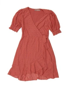 OASIS Womens Wrap Dress UK 10 Small Pink Polyester AU09 - Picture 1 of 3