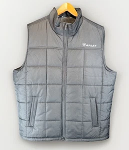 ✨Ariat Vest Men’s Size XL Crius Black Insulated Jacket Pockets Western Quilted✨ - Picture 1 of 12