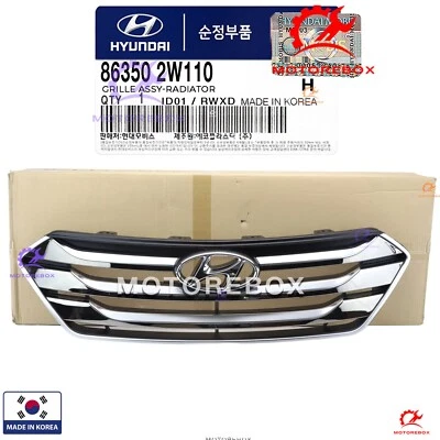 ✅Genuine✅ Front Bumper Radiator Grille Assy Chrome Santa Fe Sport 5 Seat 2015-16 - Изображение 1 из 4
