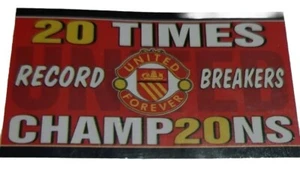 MANCHESTER UNITED FC LARGE FOOTBALL CLUB MAST FLAG OFFICIAL MUFC 5' X 3' ft MUFC - Picture 1 of 7