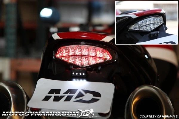 Ajuste Monster 696 796 1100 2009-2014 INTEGRADO Intermitente LED Lámpara Trasera Lente Transparente Foto 1 de 1