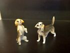 Vintage Minature Dogs Figurine Set And Cup Hanging Cat
