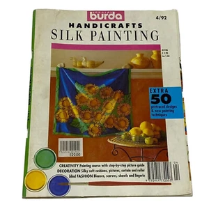 Vintage Special ANNA Burda Handicrafts Magazine,Silk Painting,50 Pretraced Desig - Foto 1 di 24