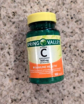 Spring Valley Vitamin C with Rose Hips Tablets - 500 mg - 100 Count - Ex: 8/26 - Image 1 of 4