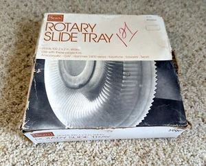 Vintage Sears Rotary Slide Tray 39902 In Original Box Holds 100 2" x 2" Slides - Picture 1 of 5
