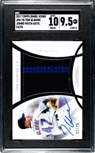 2017 Topps Diamond Icons Jumbo #JPA-TG Tom Glavine SGC 9.5 MINT+ MEM Auto 23/25 - Picture 1 of 2