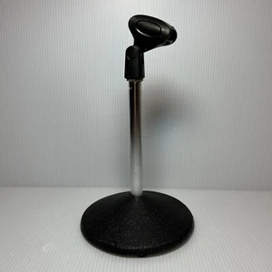Desk Table Top Podium Microphone Stand Holder, Cast Iron Base, Audio Equipment - Picture 1 of 14