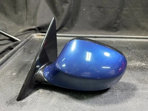09-11 BMW E90 328i 335i LEFT DRIVER SIDE DOOR MANUAL FOLD MIRROR LE MANS BLUE - Picture 1 of 11