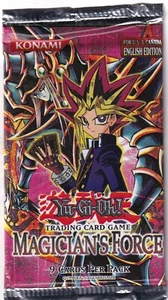 Yu-Gi-Oh -1996-Magician's Force- 9 Card Set Factory Sealed Pack -English Edition - Picture 1 of 2