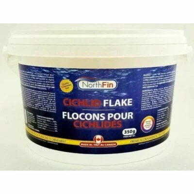 NorthFin Cichlid Flake Formula 350 GM Bucket of Tropical Fish Food Pail - Image 1 of 3