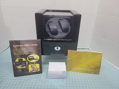 Nuevo Enrollador de Reloj Doble WestWood 1 Acabado Piano Negro Foto 1 de 4