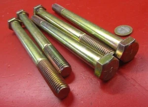 Cap Screw Bolt, PT, GRADE 8 Yellow Zinc Chromate 5/8"-11 x 7 1/2" Length, 5 Pc - Picture 1 of 16