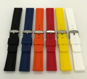 20 mm Negro Blanco Transparente Rojo Azul Naranja Goma Silicona Banda Impermeable - Imagen 1 de 29