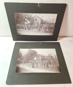 Farm house, family, Ithaca, Michigan; history, cabinet card photo lot (2)