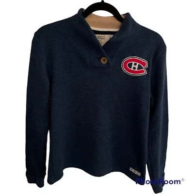 Suéter Montreal Canadiens Mujer NHL Azul 1 Botón, Talla S, Excelente Estado Foto 1 de 3