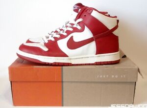 USED Nike Dunk High varsity red & white US 10 Mens 304717 661 St. Johns 2003