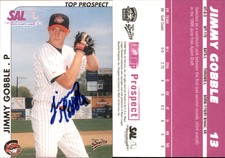 Jimmy Gobble Signed 2000 Multi-Ad South Atlantic  TP #13 Card Auto AU