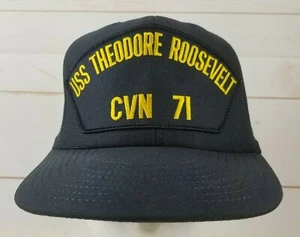 Vintage USS Theodore Roosevelt CVN 71 Patch NAVY Cap Snap Back Hat Made in USA - Picture 1 of 8