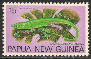 Papua New Guinea #479 (A108) VF MNH - 1978 15t Green Tree Skink LIzard - Picture 1 of 1