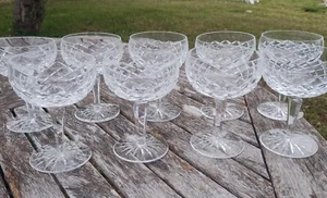 SET OF 9 Waterford Crystal Comeragh Sherbets Champagne Goblets 5 1/4" - Picture 1 of 9