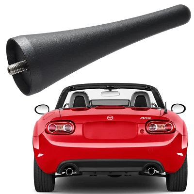 Mástil de antena de coche rechoncho corto de aluminio de 3,8 pulgadas para Mazda MX-5 Miata 2006-2021 Foto 1 de 4