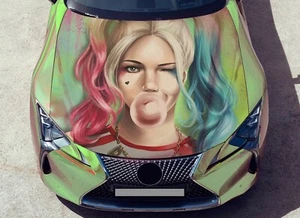 Harley Quinn Car Hood Wrap Vinyl Decal Full Color Graphics Villain Sticker #2 - Bild 1 von 4