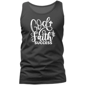 Camiseta sin mangas God Faith Éxito Cristiano Religioso Dios Biblia Iglesia Jesucristo - Imagen 1 de 11