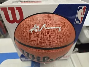 Timberwolves Anthony Edwards Firmado Automático Wilson NBA Réplica Fanáticos del Baloncesto - Imagen 1 de 4