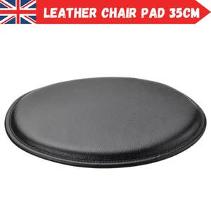IKEA Leather Chair Pad 35cm Round Black Non-Slip Seat Cushion Soft & Washable - Picture 1 of 3