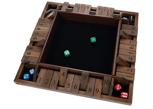 4-Player 10 Number Shut The Box Dice Game. Family Party Porch Pub Bar Board Game - Picture 1 of 5