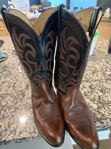 Durango braune Leder Westernstiefel Herren Größe 10 D - Top Zustand - siehe Bilder - Bild 1 von 9