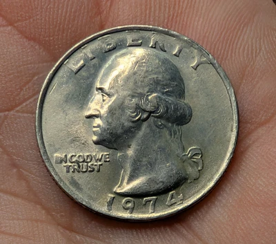1974 Washington Quarter Missing Clad Layer Error - Image 1 of 4