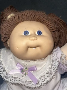 1983 Cabbage Patch Doll Mold 45 Brown Hair 16” Tall With Purple Read Description - Picture 1 of 11
