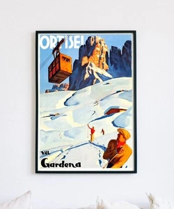Ortisei, 1935 Italy travel poster - Picture 1 of 5