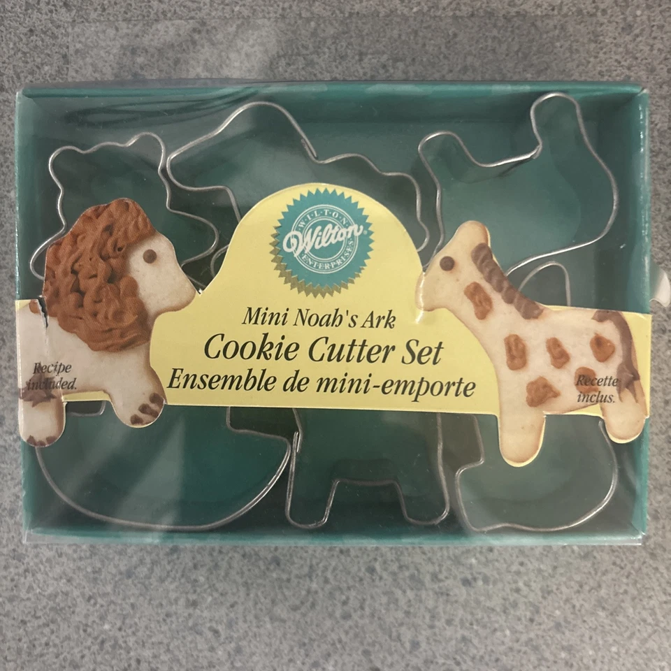 Wilton 3 peças Arca de Noé conjunto de cortador de biscoitos de metal novo na caixa ferramenta de cozinha para assar - Imagem 1 de 1