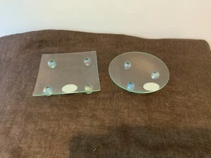 2 Colonial Candle of Cape Cod geschwungenes Glas Votiv Stumpenkerzenhalter Neu - Bild 1 von 10