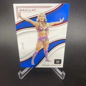 2023 PANINI IMMACULATE WWE TIFFANY STRATTON RED BASE #'d 24/35! - Picture 1 of 2