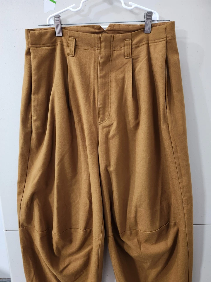 Free People Pants Womens 6 Beige Turning Point Trouser Relax Barrel Baggy Loose - Image 1 of 4