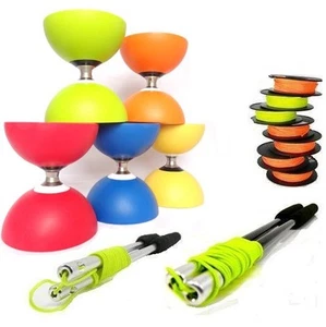 Cyclone Triple Bearing Diabolo with Sticks and Extra String - Diablo Metal Stick - Foto 1 di 6